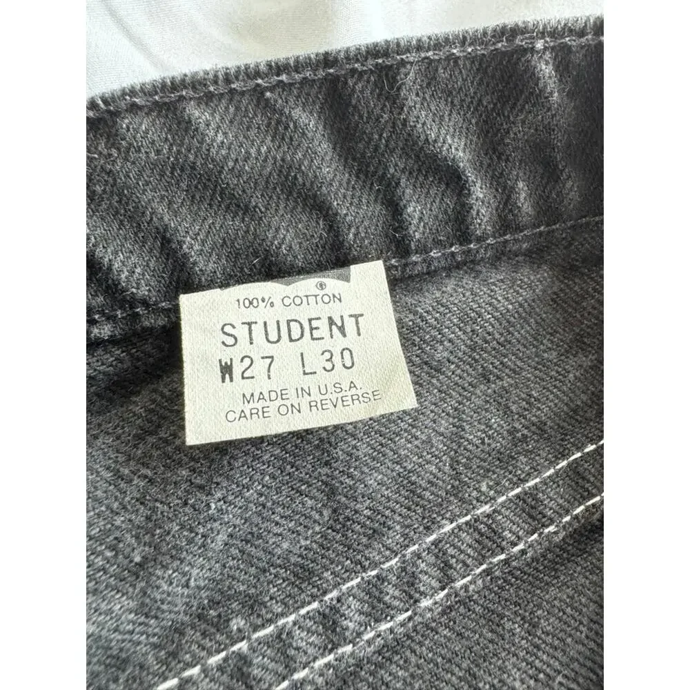 Vintage 90s Levi's 550 Student Jeans USA Black Denim 27x30 W27 L30
